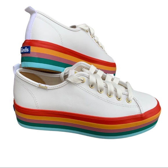 NWOT Keds Triple Up Rainbow sneakers, sz 8